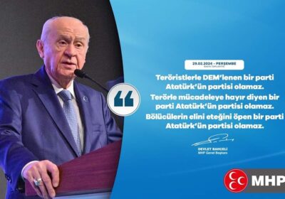 Teröristlerle DEM’lenen bir parti Atatürk’ün partisi olamaz