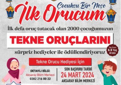 İlk defa oruç tutacak 2000 Çocuk İçin Hediye