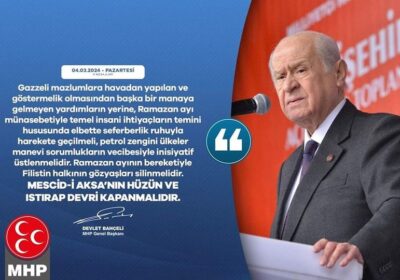 Mescid-i Aksa’nın hüzün ve ıstırap devri kapanmalıdır.
