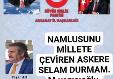 Namlusunu Millete Çeviren Askere Selam Durmam