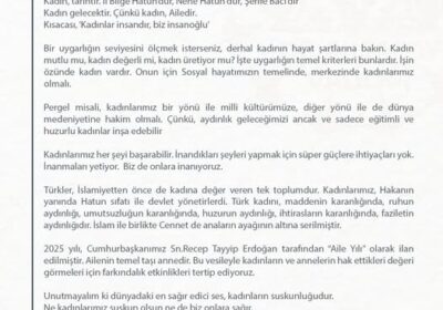 Valimiz Sn. Mehmet Ali Kumbuzoğlu’nun 8 Mart Dünya Kadınlar Günü Mesajı