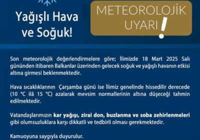 Yağışlı Hava ve Soğuk!