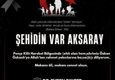 Şehidin var Aksaray.