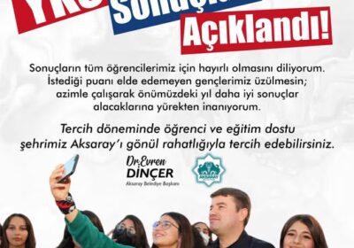YKS sonuçları tüm gençlerimize hayırlı olsun.