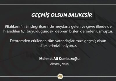 Geçmiş Olsun Balıkesir