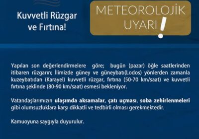 Meteorolojik Uyarı!