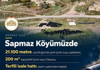 Sapmaz Köyü’nde İçme Suyu Altyapı Çalışmaları Başladı